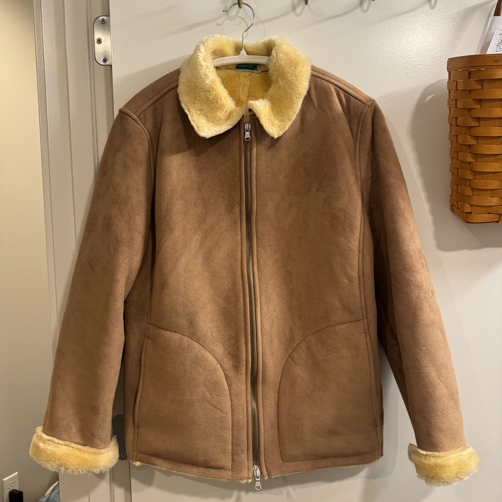 United Colors of Benneton Faux Fur Coat, Medium